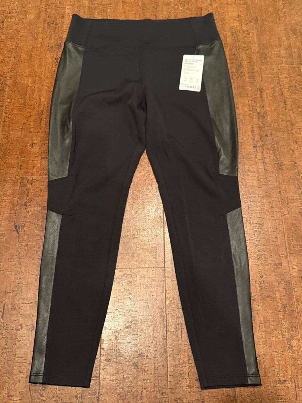 Athleta Women’s XL Black High-Rise Delaney Shine Moto Tight Leggings NEW